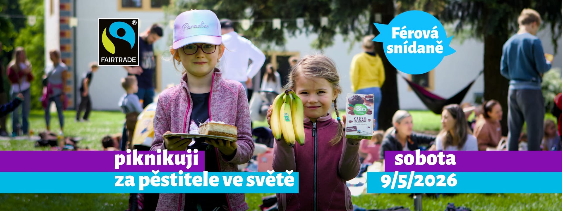 Plakát Férové snídaně 9. 5. 2026 v Krafferově zahradě